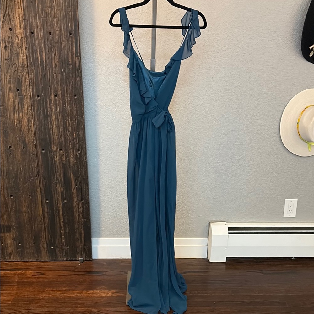 Ceremony by Joanna August Teal Maxi Wrap dress